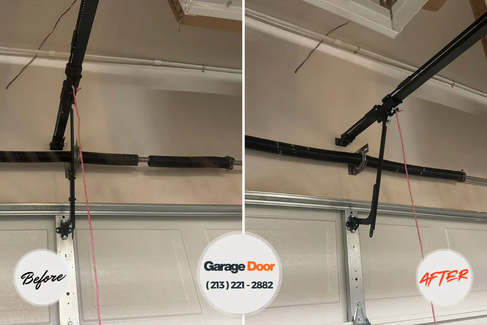 Before and after: garage door repair Rossford, OH
